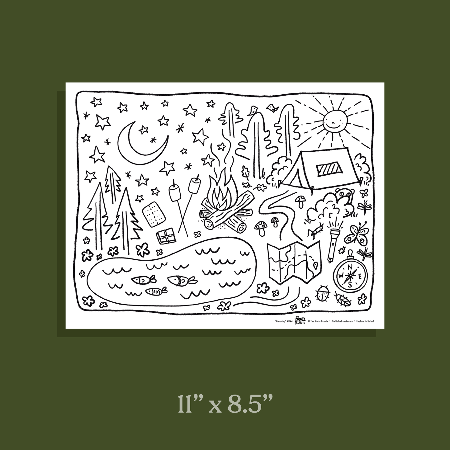 "Camping" Coloring Page