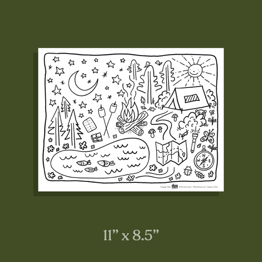 "Camping" Coloring Page
